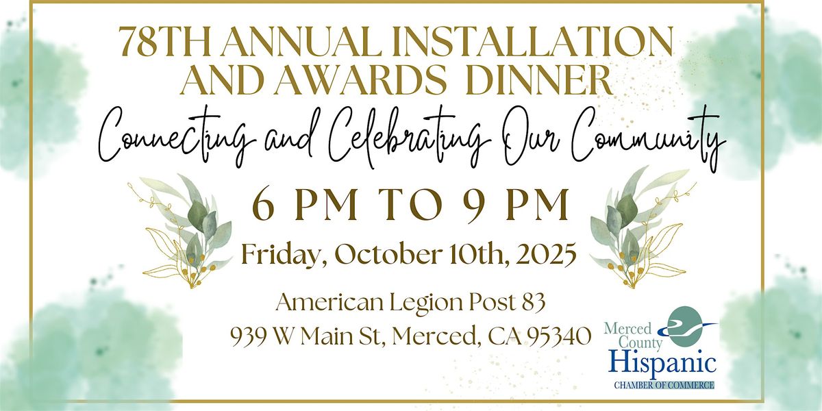 MCHCC's 78th Installation Dinner, 10 October | Event in Merced | AllEvents