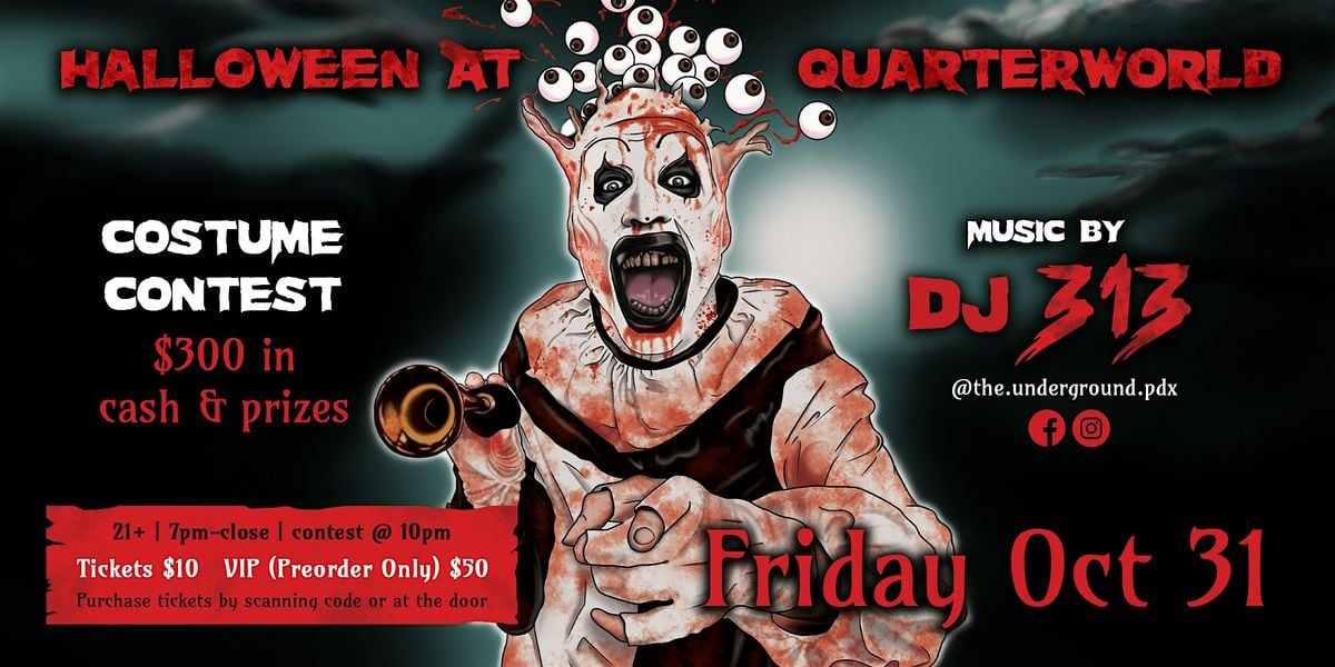 QuarterWorld's Halloween Bash 2025, 31 October | Event in Portland | AllEvents