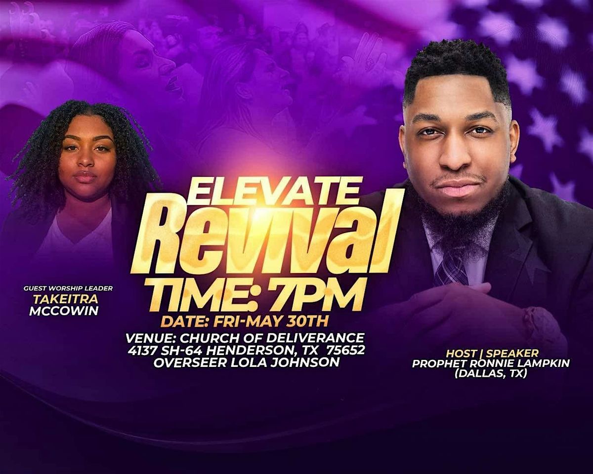 Elevate Revival Tour - R L Ministries, 30 May | Event in Henderson | AllEvents