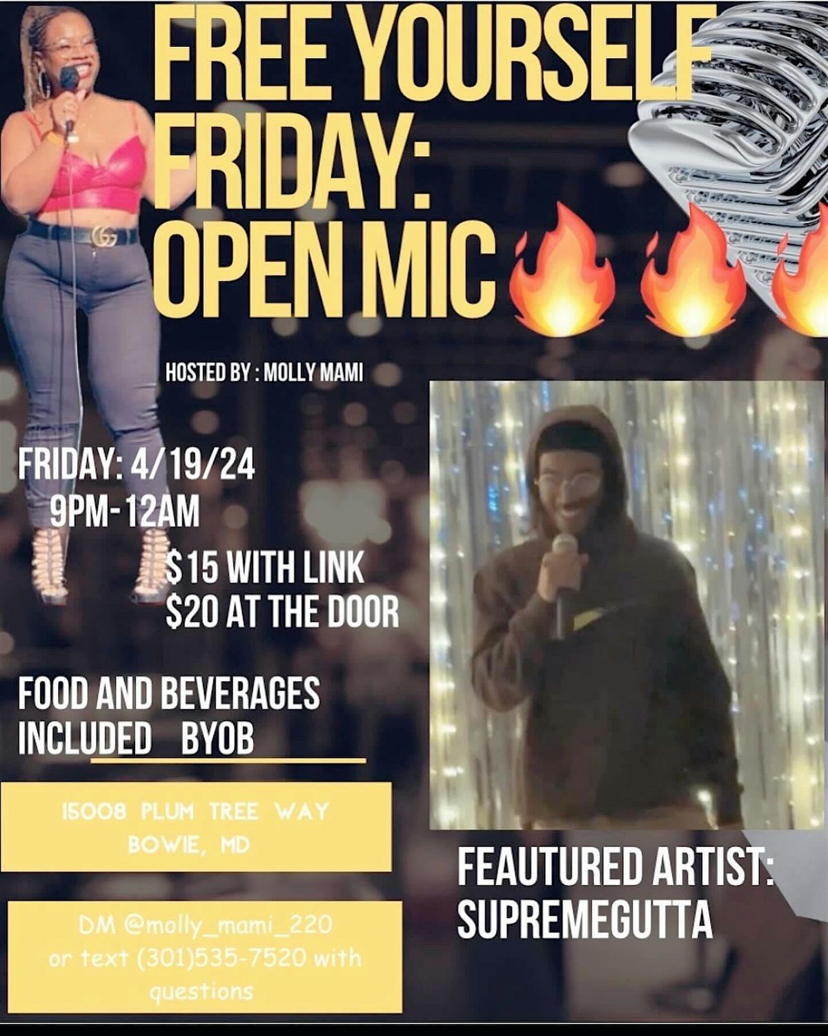 FREE YOURSELF FRIDAY: OPEN MIC | Event in Bowie | AllEvents