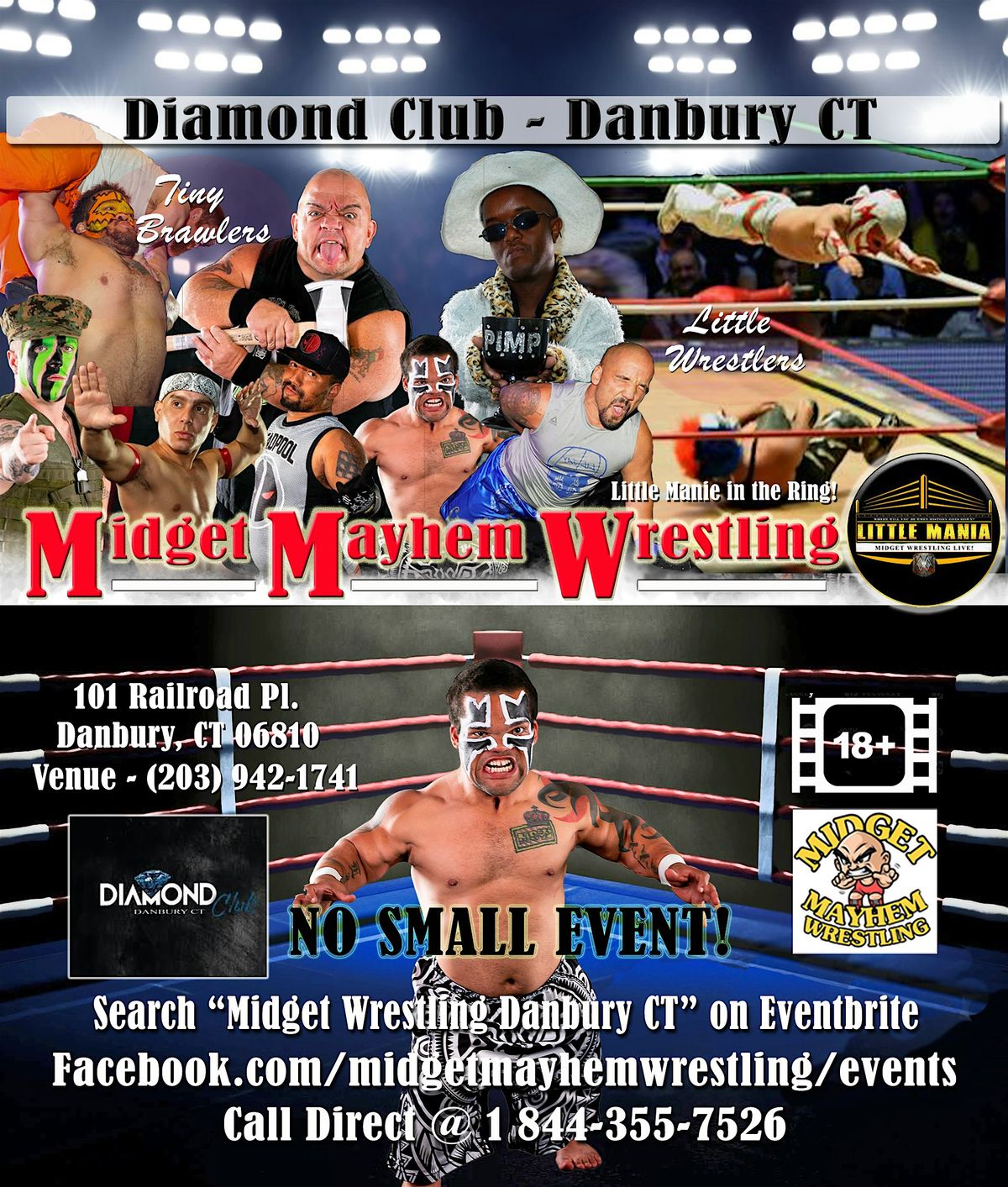 Midget Mayhem / Little Mania Wrestling in the Ring! Danbury CT 18+, 8 December | Event in Danbury | AllEvents