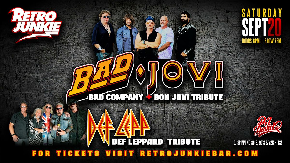 BAD JOVI (Bad Company & Bon Jovi Tributes) + DEF LEPP (Def Leppard Tribute), 20 September | Event in Walnut Creek