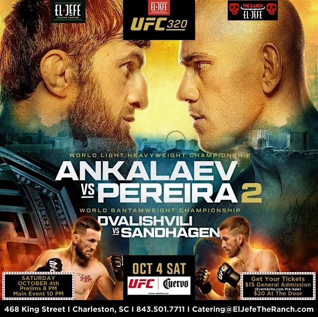 UFC 320 at The Ranch, 4 October | Event in Charleston | AllEvents