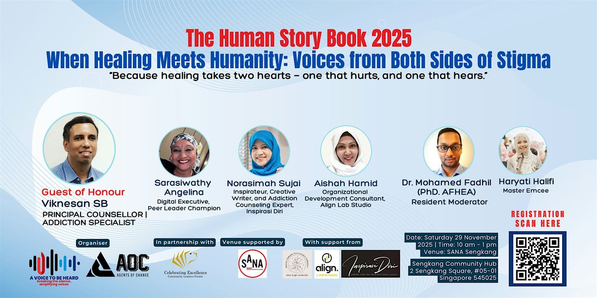 When Healing Meets Humanity: Voices from Both Sides of Stigma, 29 November | Event in Paya Lebar | AllEvents