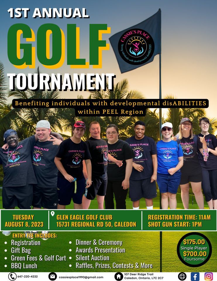 Cassies Place Golf Tournament Benefiting Individuals with