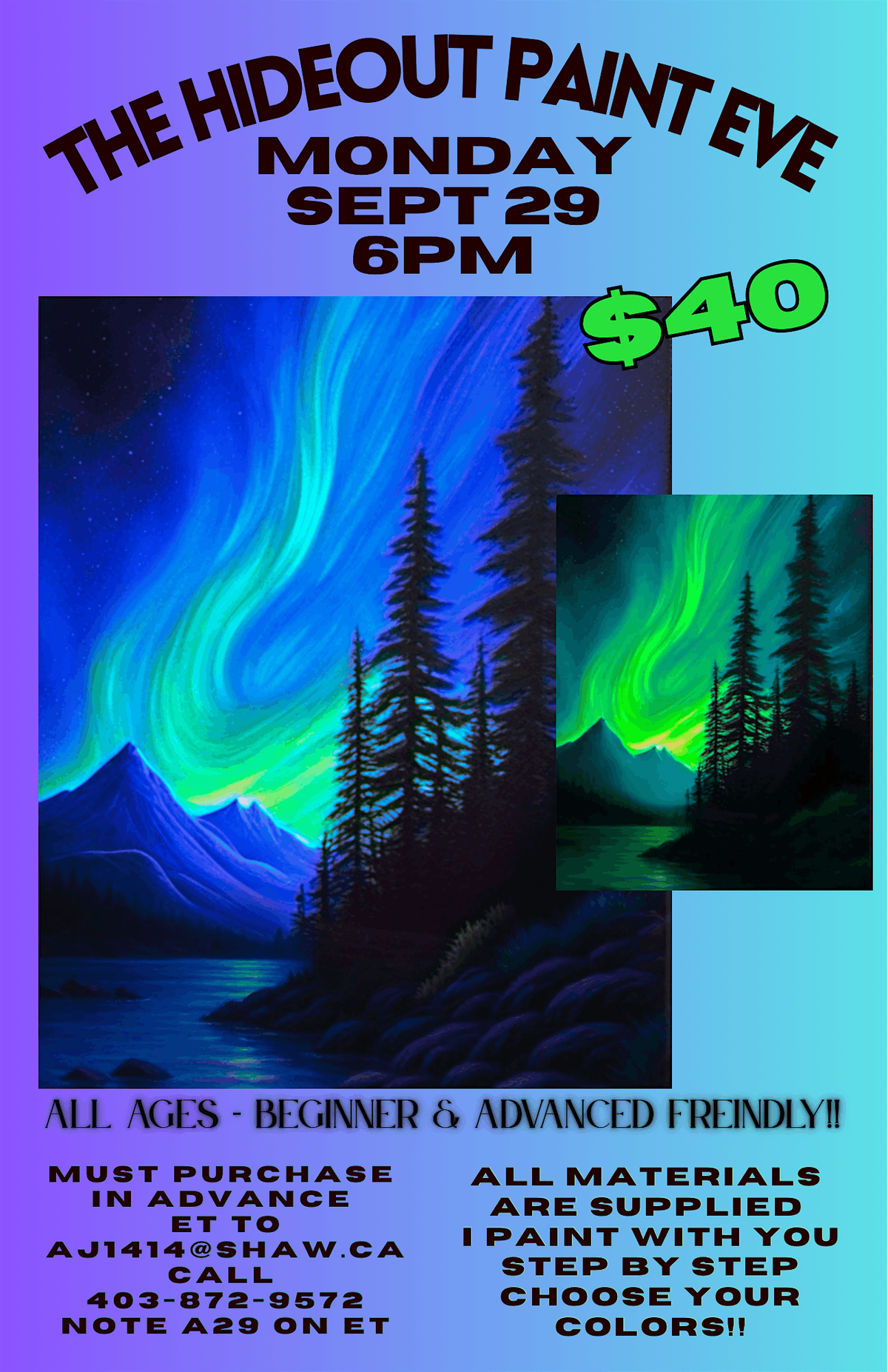 The Hideout paint evening | Event in Red deer | AllEvents