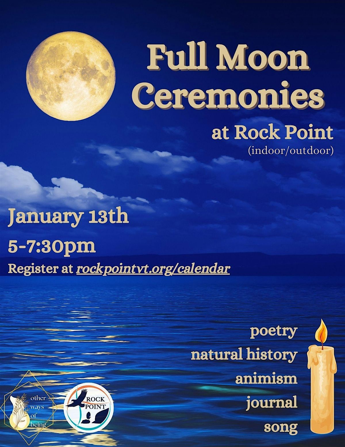July Full Moon Ritual at Rock Point, 10 July | Event in Burlington | AllEvents