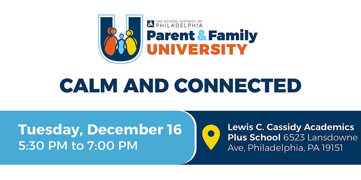 Calm and Connected, 16 December | Event in Philadelphia | AllEvents