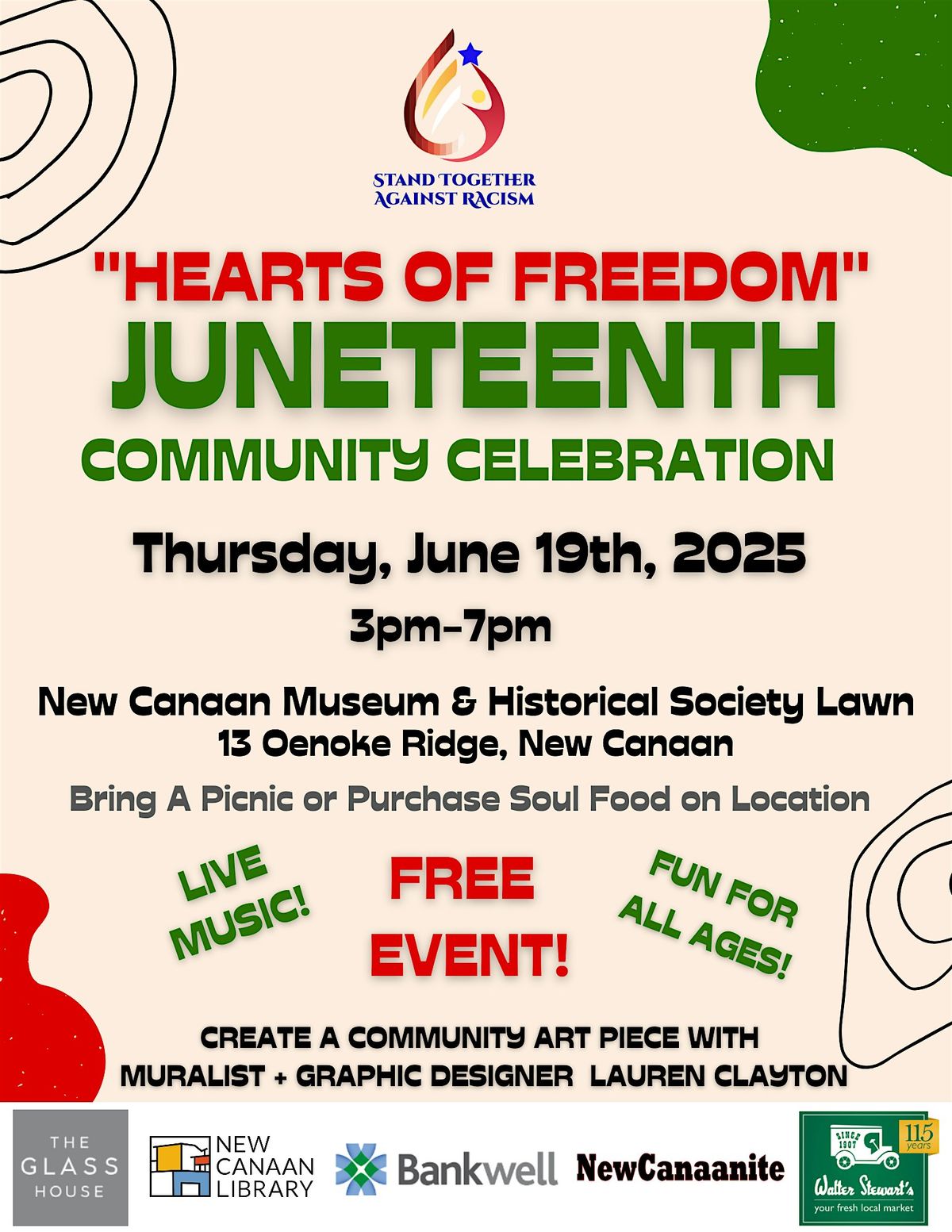 2025 - HEARTS OF FREEDOM- A Juneteenth Community Celebration, 19 June | Event in New Canaan | AllEvents