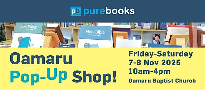 Pure Books Pop-Up Shop in Oamaru!, 7 November | Event in Oamaru | AllEvents