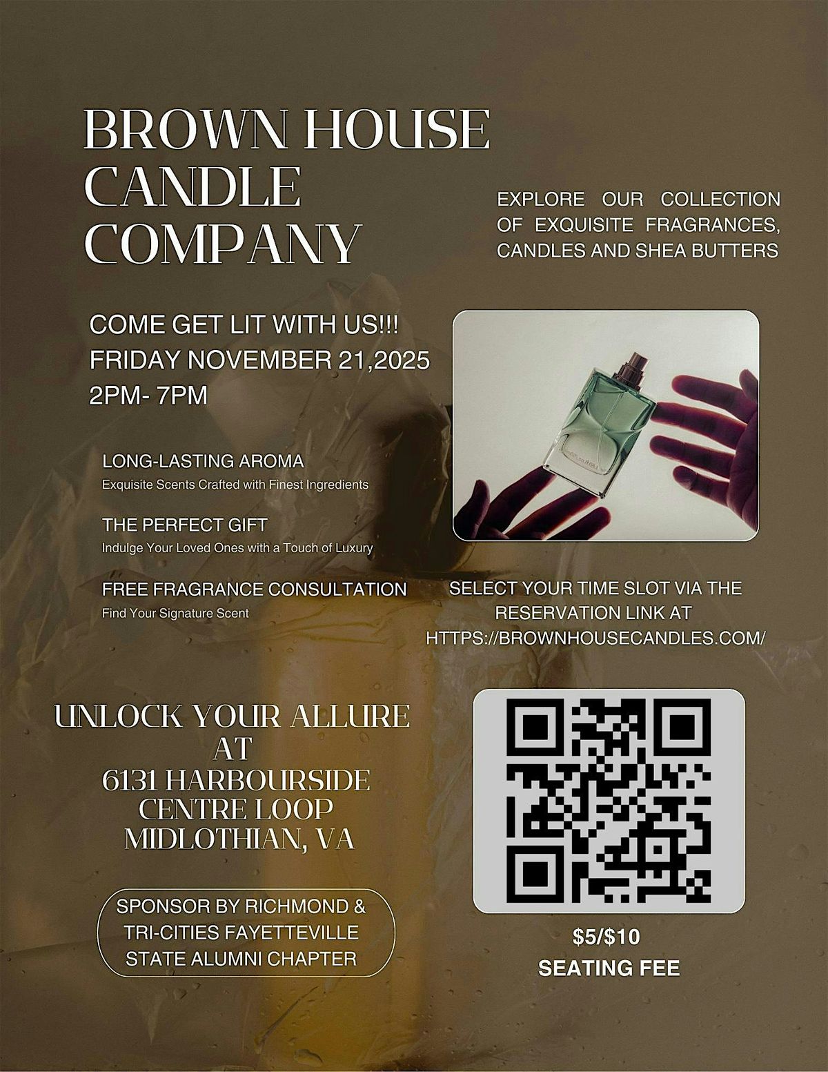 Come get lit with US!!! Brown House Candle Company, 21 November | Event in Midlothian | AllEvents