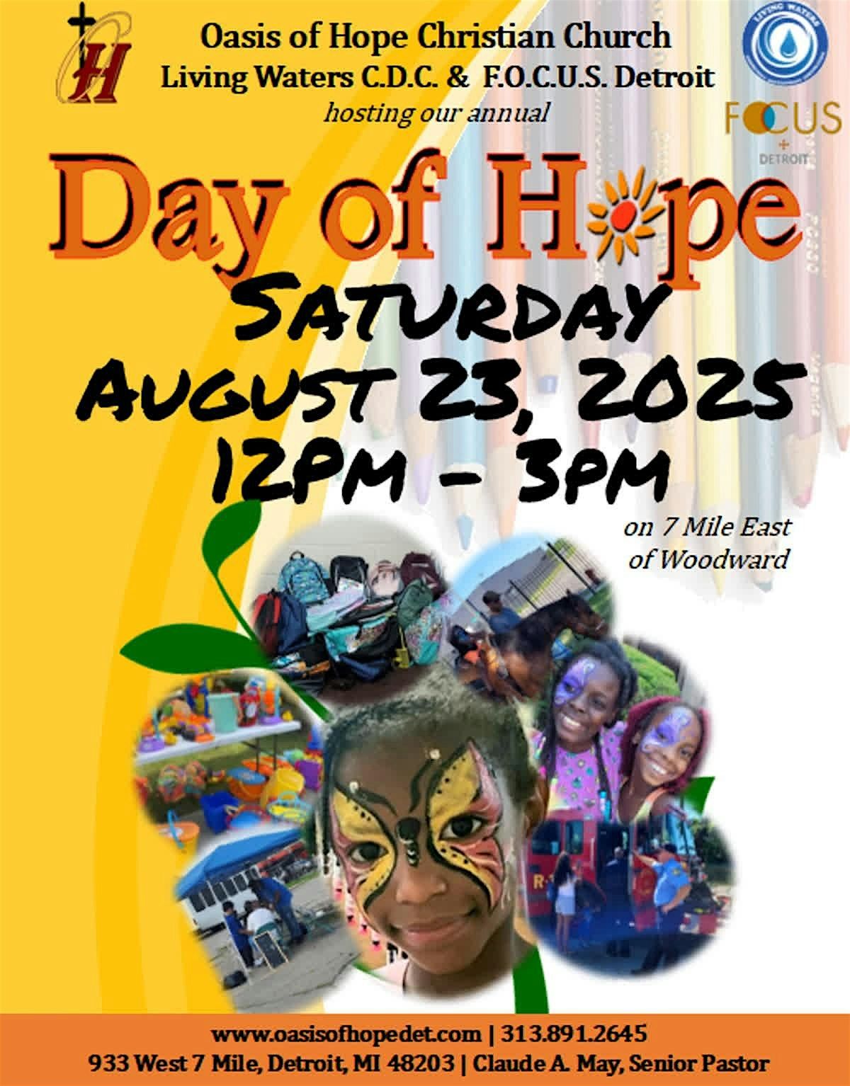 Day Of Hope, 23 August | Event in Detroit | AllEvents