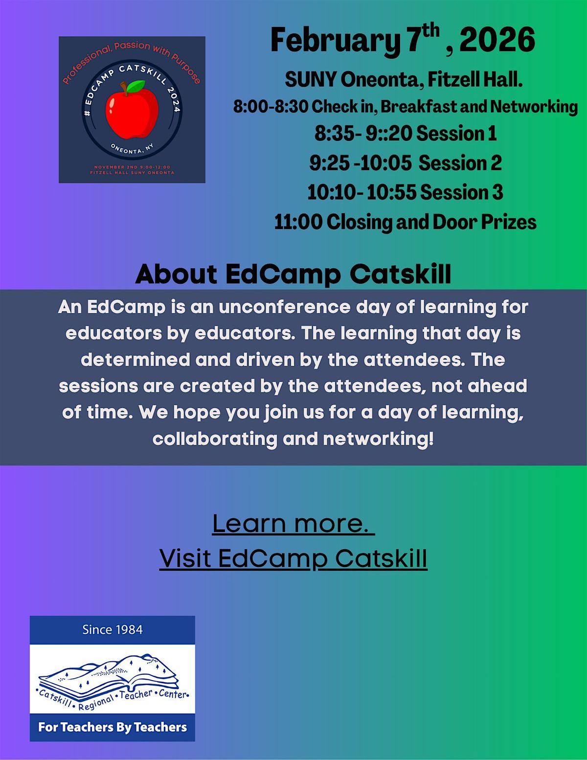 EdCamp Catskill 2026, 7 February | Event in Oneonta | AllEvents