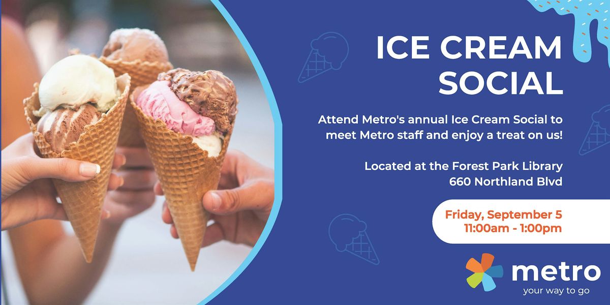 Metro's Annual Ice Cream Social, 5 September | Event in Cincinnati | AllEvents