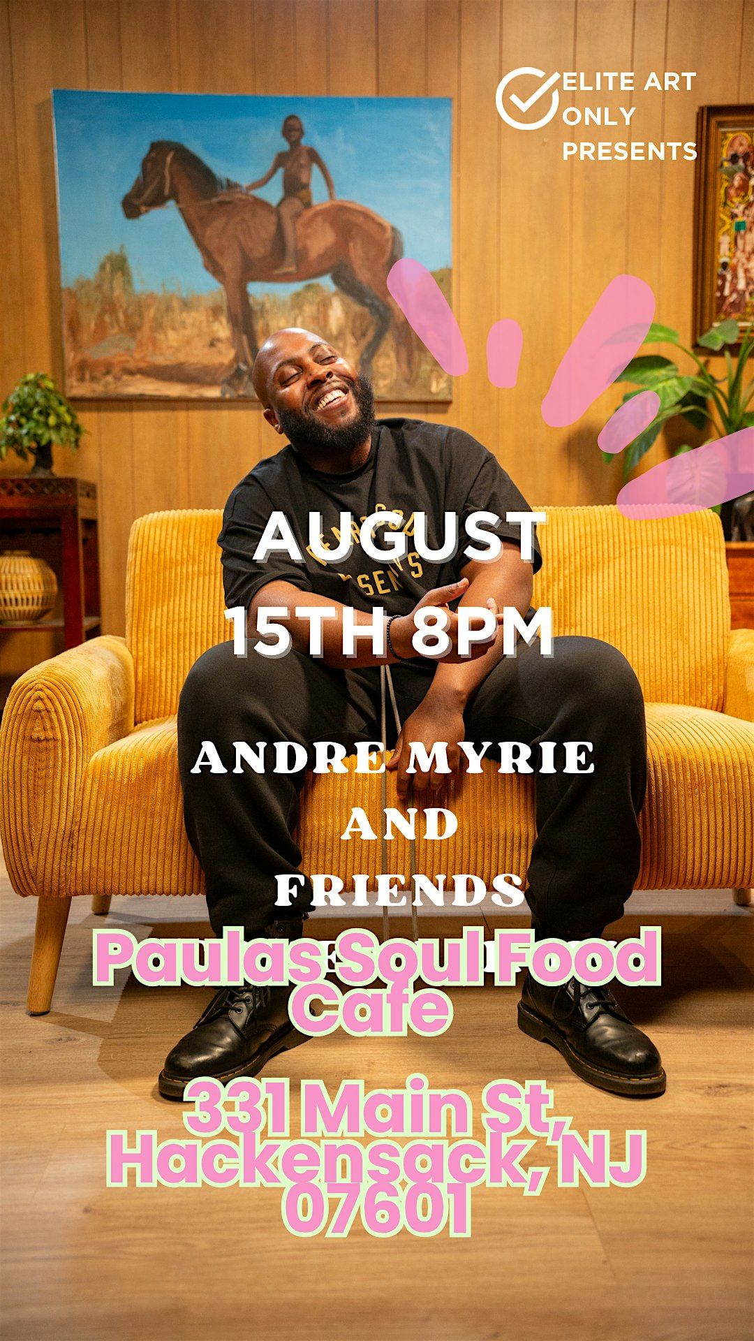 Elite Art Only at Paula’s Soul Food Cafe, 15 August | Event in Hackensack | AllEvents