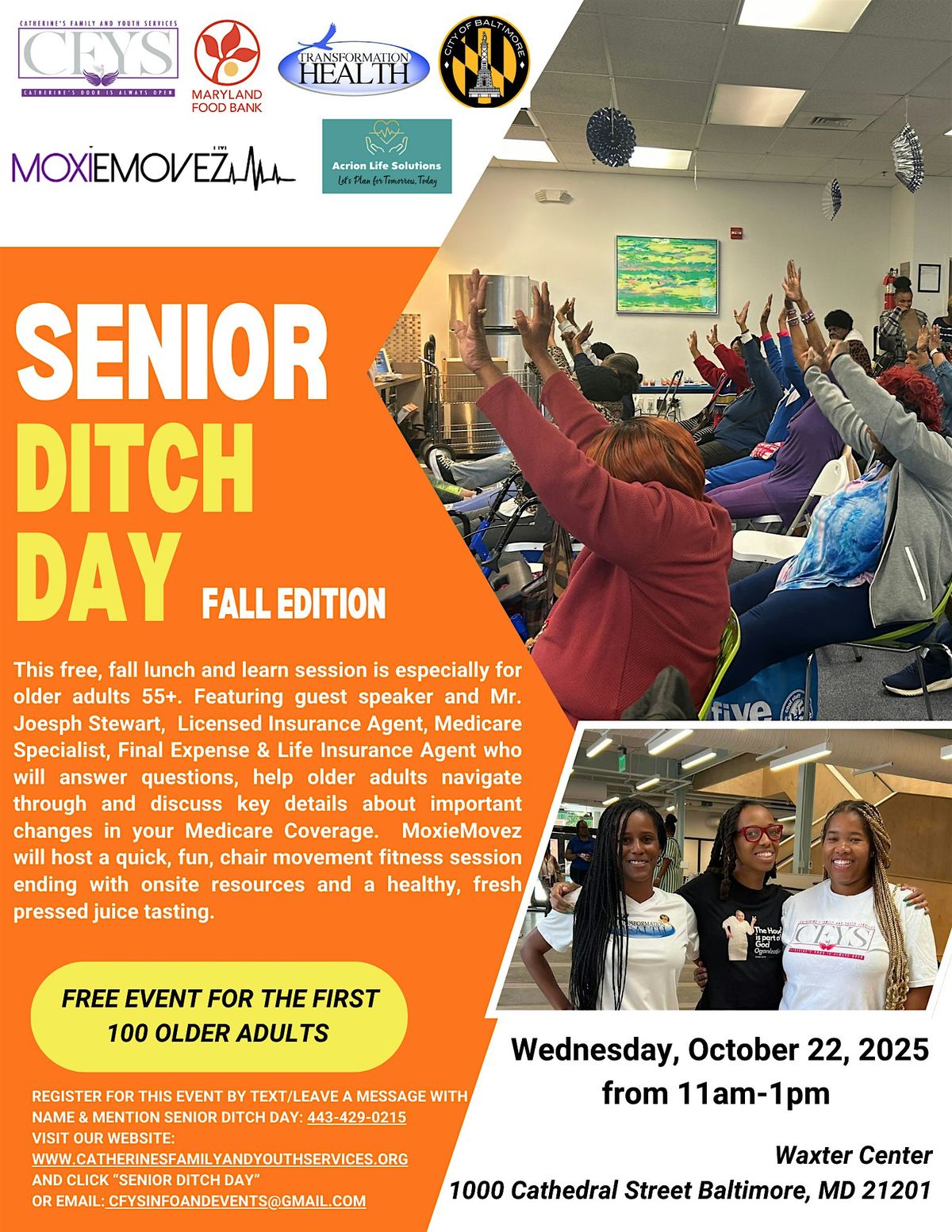 Senior Ditch Day- Lunch & Learn for Older Adults, 22 October | Event in Baltimore | AllEvents