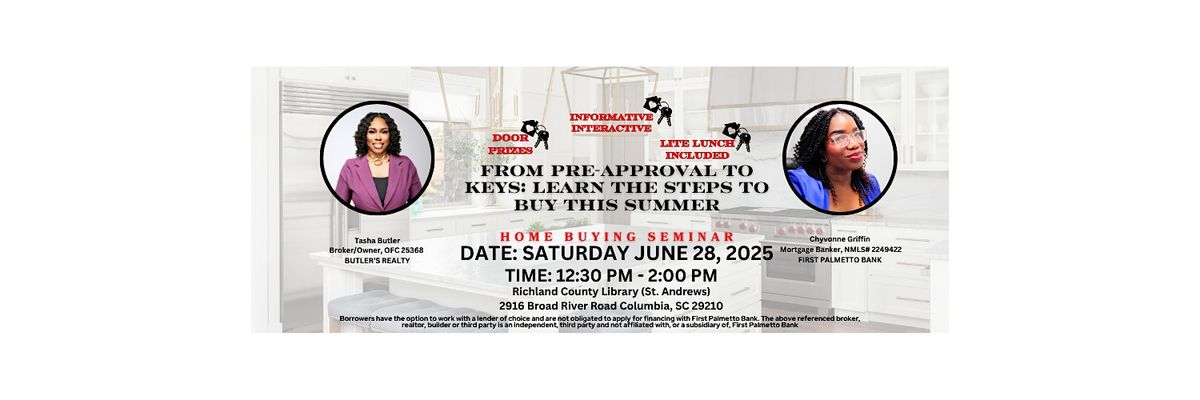 From Pre-Approval to Keys: Learn the Steps to Buy This Summer, 28 June | Event in Columbia | AllEvents