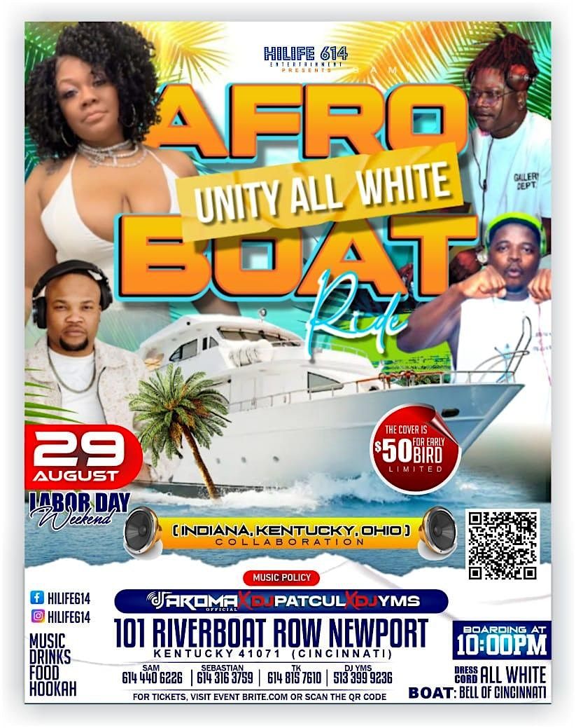 AFRO UNITY ALL WHITE BOAT RIDE 2025, 29 August | Event in Newport | AllEvents