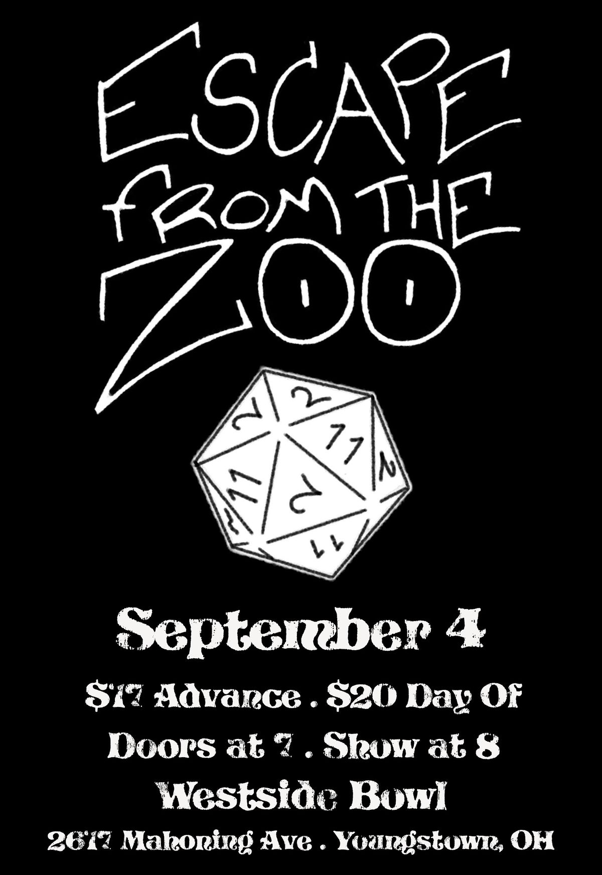 Escape from the Zoo, 4 September | Event in Youngstown | AllEvents