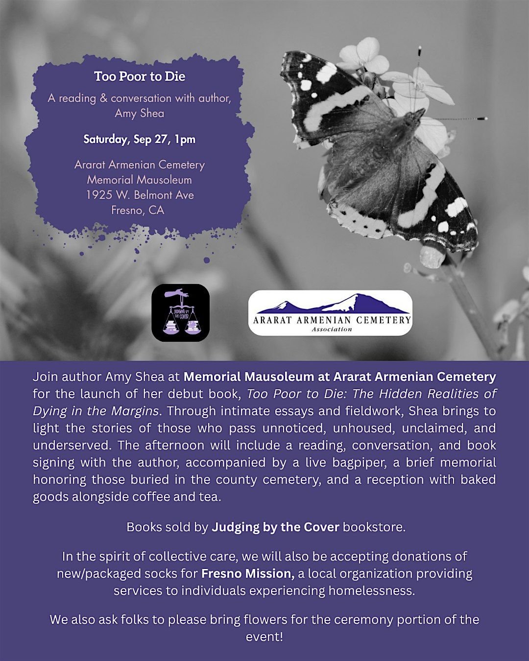 Too Poor to Die: A reading & conversation with author, Amy Shea, 27 September | Event in Fresno | AllEvents