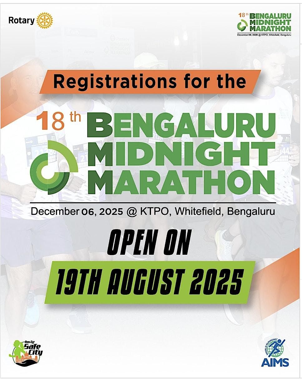18th Edition of Bengaluru Midnight Marathon on December 6th, 2025
