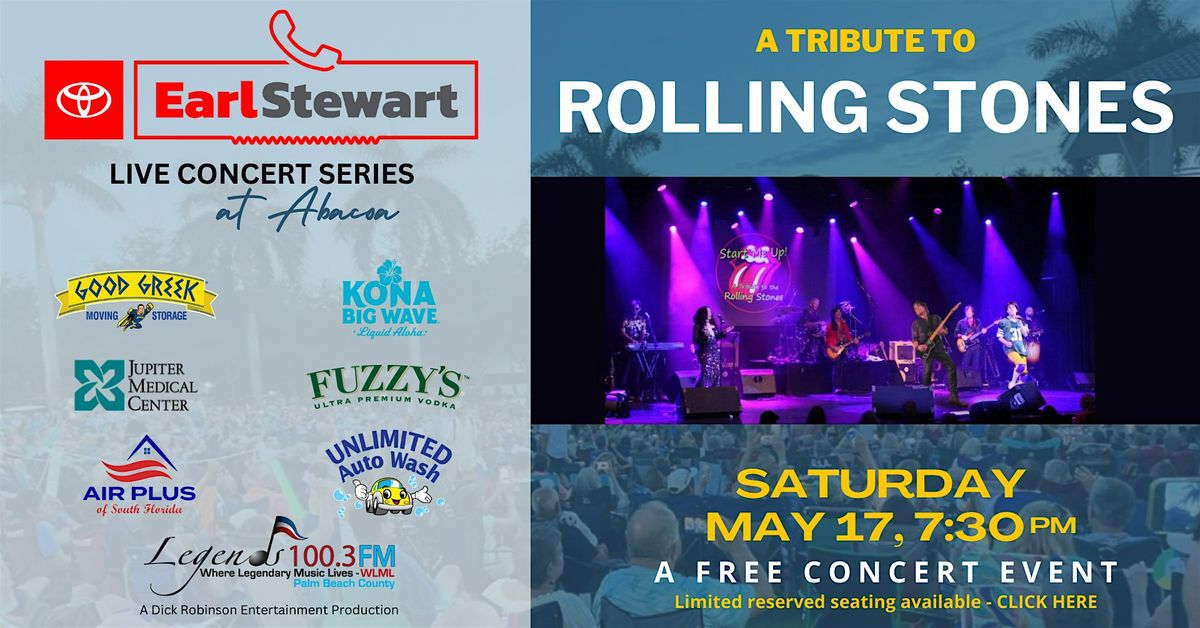Start Me Up! -  Rolling Stones Tribute @ Abacoa Preferred Reserved Seat., 17 May | Event in Jupiter | AllEvents