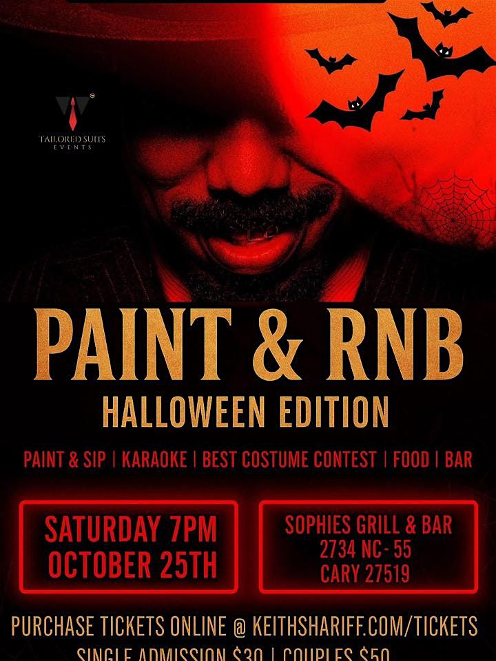 Paint & RNB Halloween Edition, 25 October | Event in Cary | AllEvents