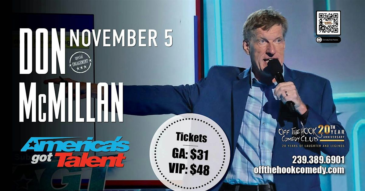 Comedian Don McMillan Live In Naples, Florida!, 5 November | Event in Naples | AllEvents