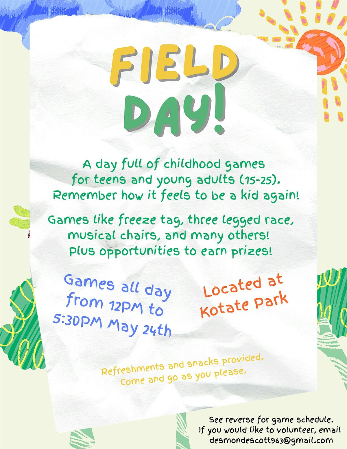 Field Day, 24 May | Event in Cotati | AllEvents