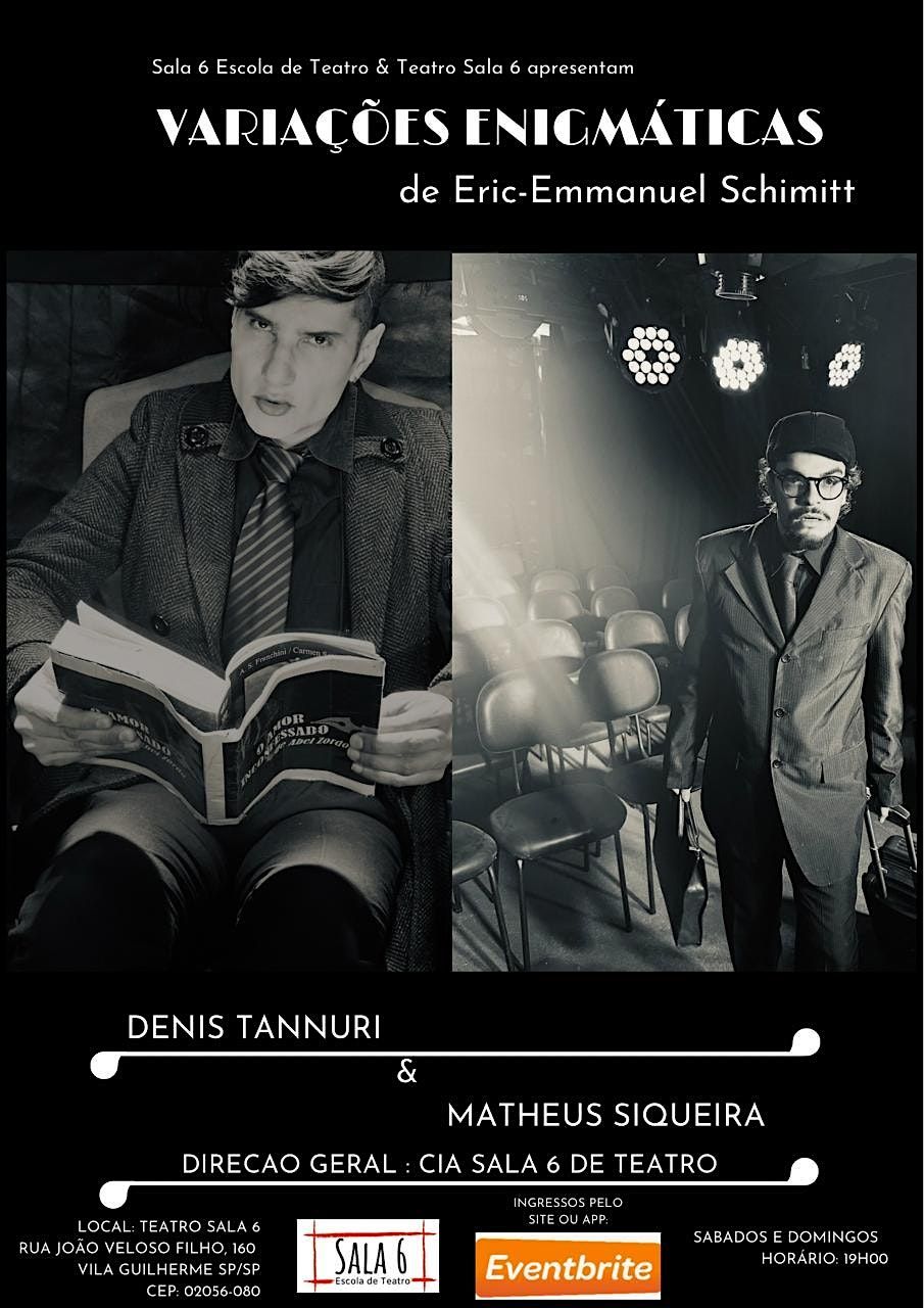 Variações Enigmáticas, de Eric-Emmanuel Schmitt, 29 November | Event in Vila Guilherme | AllEvents