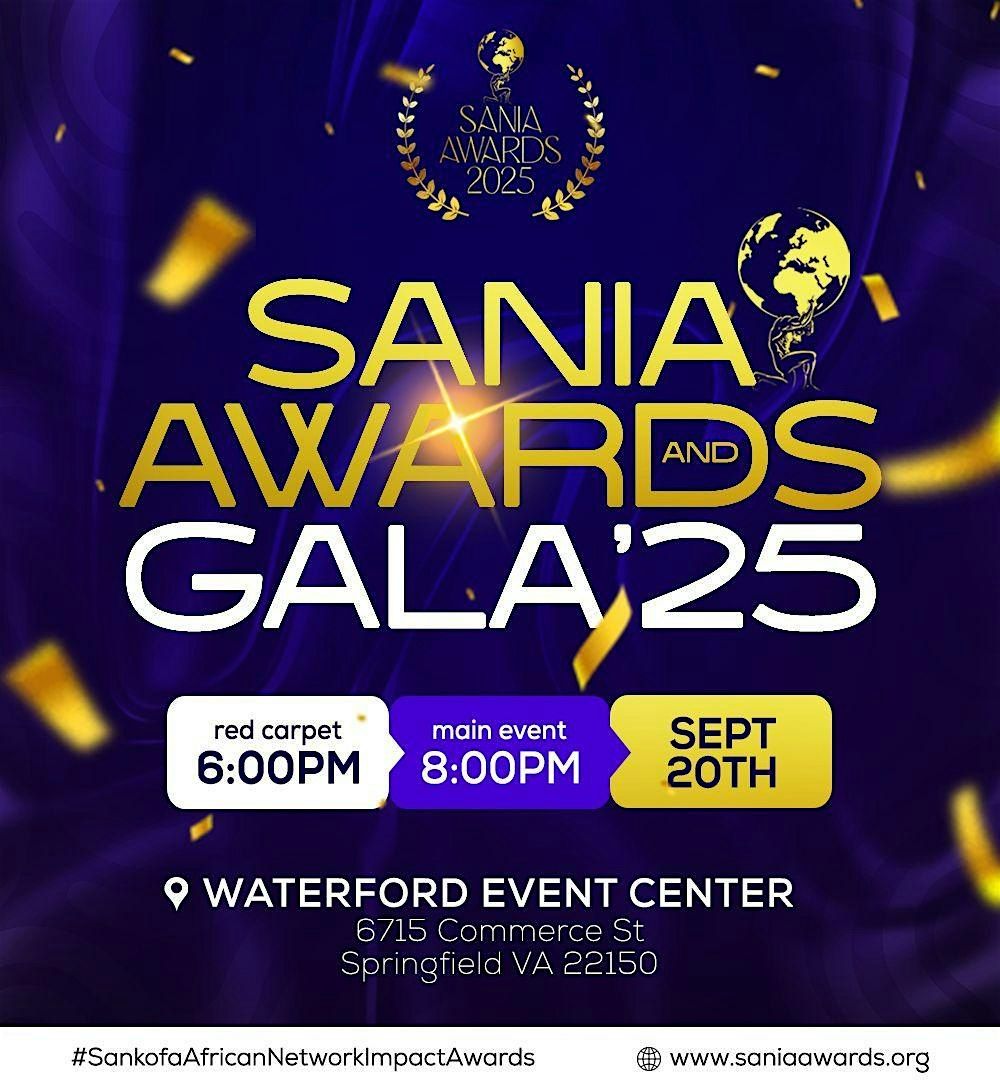 Sania Awards & Gala, 20 September | Event in Springfield | AllEvents