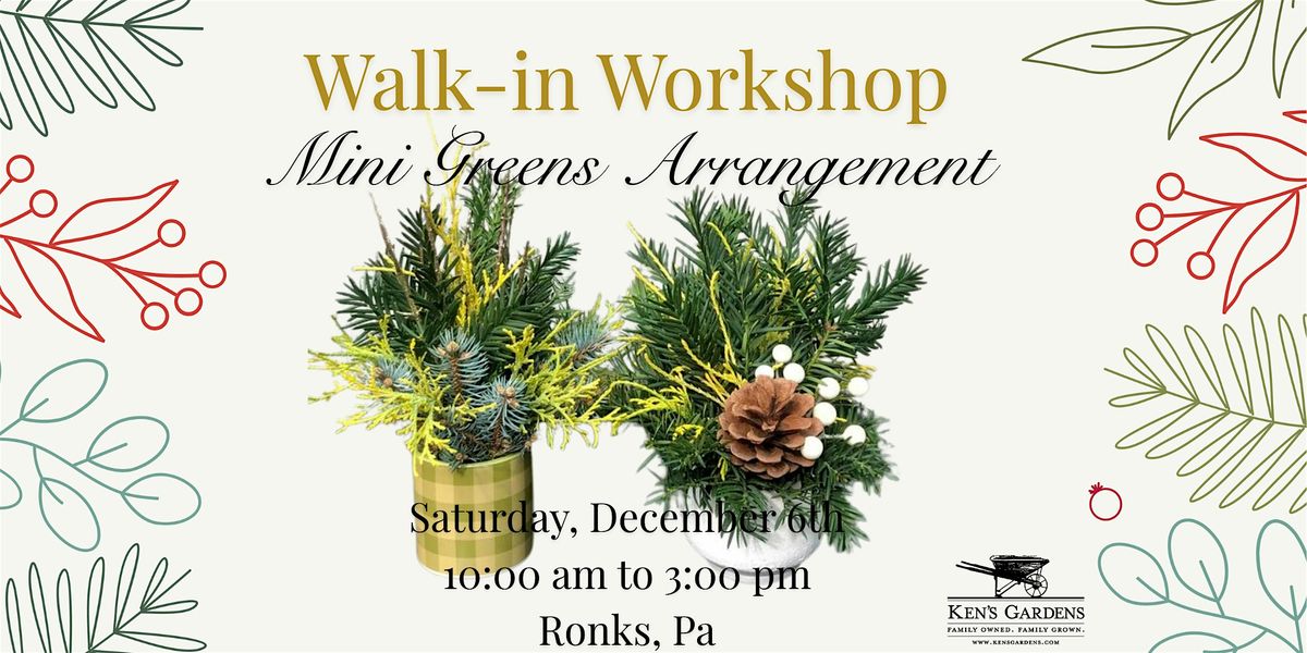 Walk-in Mini Greens Arrangement (Intercourse), 6 December | Event in Ronks | AllEvents