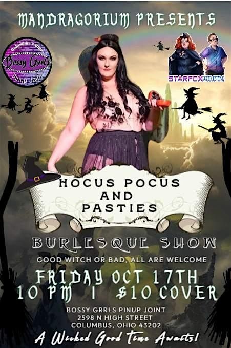 Mandragorium Hocus Pocus and Pasties, 17 October | Event in Columbus | AllEvents