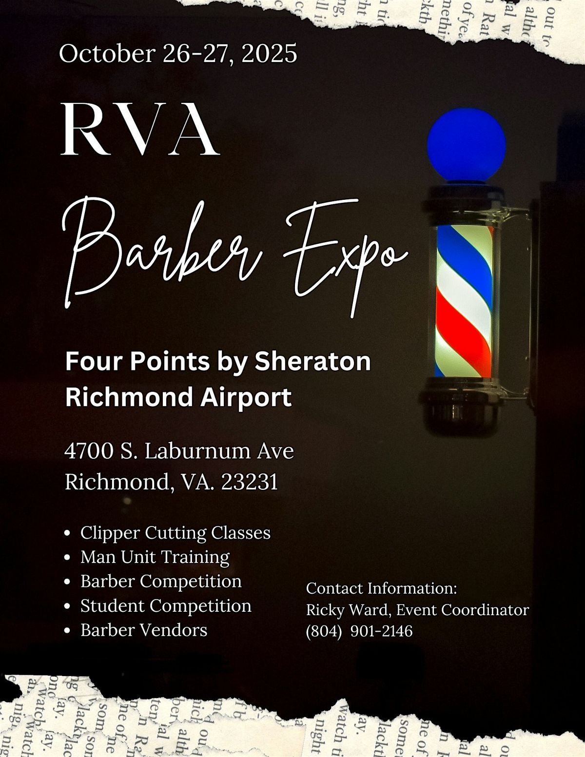 RVA BARBER EXPO 2025, 26 October | Event in Richmond | AllEvents