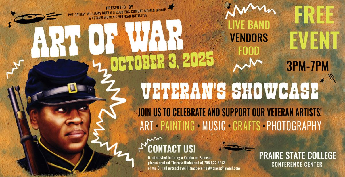 Art of War: A Veteran’s Showcase, 3 October | Event in Chicago Heights | AllEvents