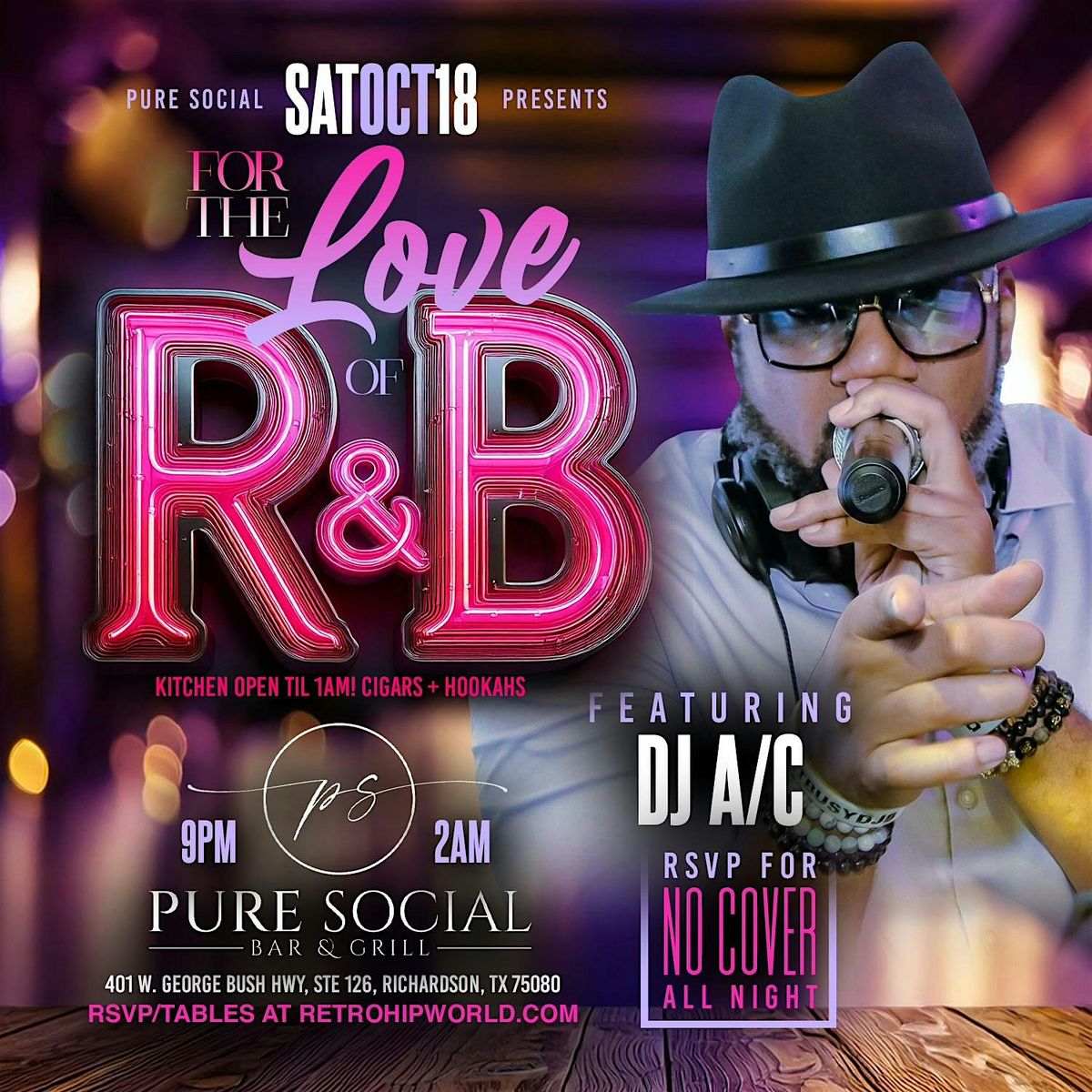 For The Love of R&B Saturday with DJ A/C, 18 October | Event in Richardson | AllEvents