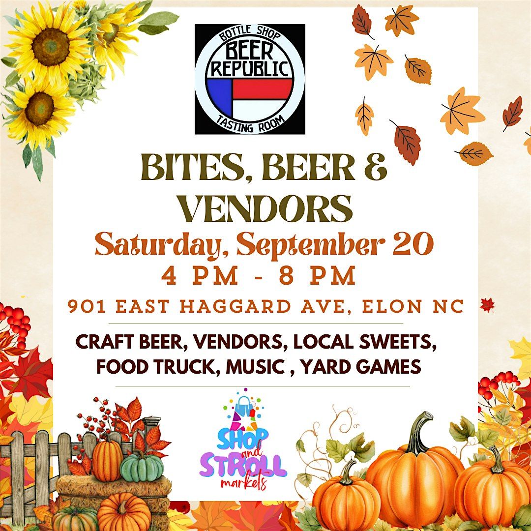 Bites, Brews, Vendors, 20 September | Event in Elon | AllEvents