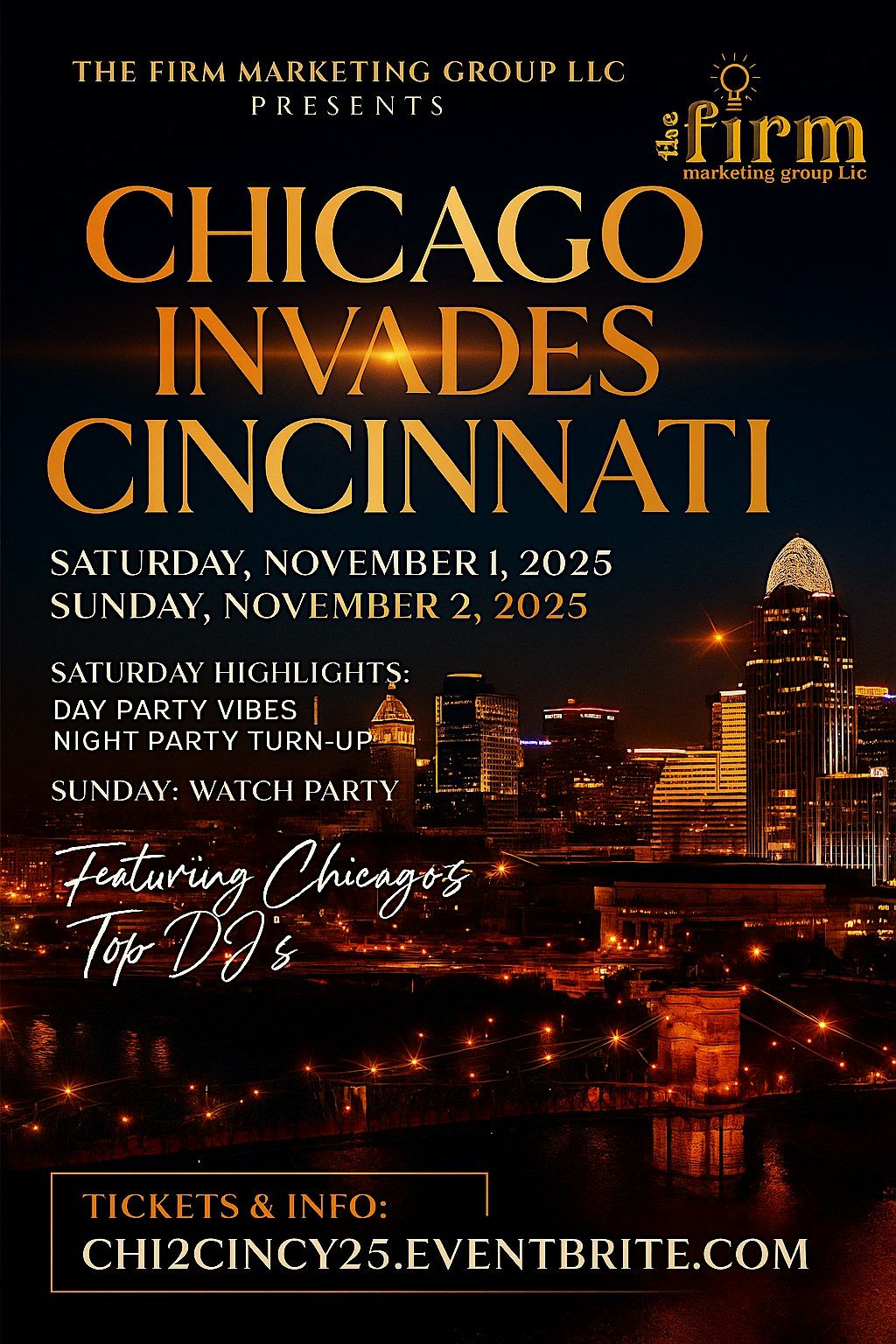 Chicago Invades Cincy Presented by The Firm Group, 1 November | Event in Cincinnati | AllEvents