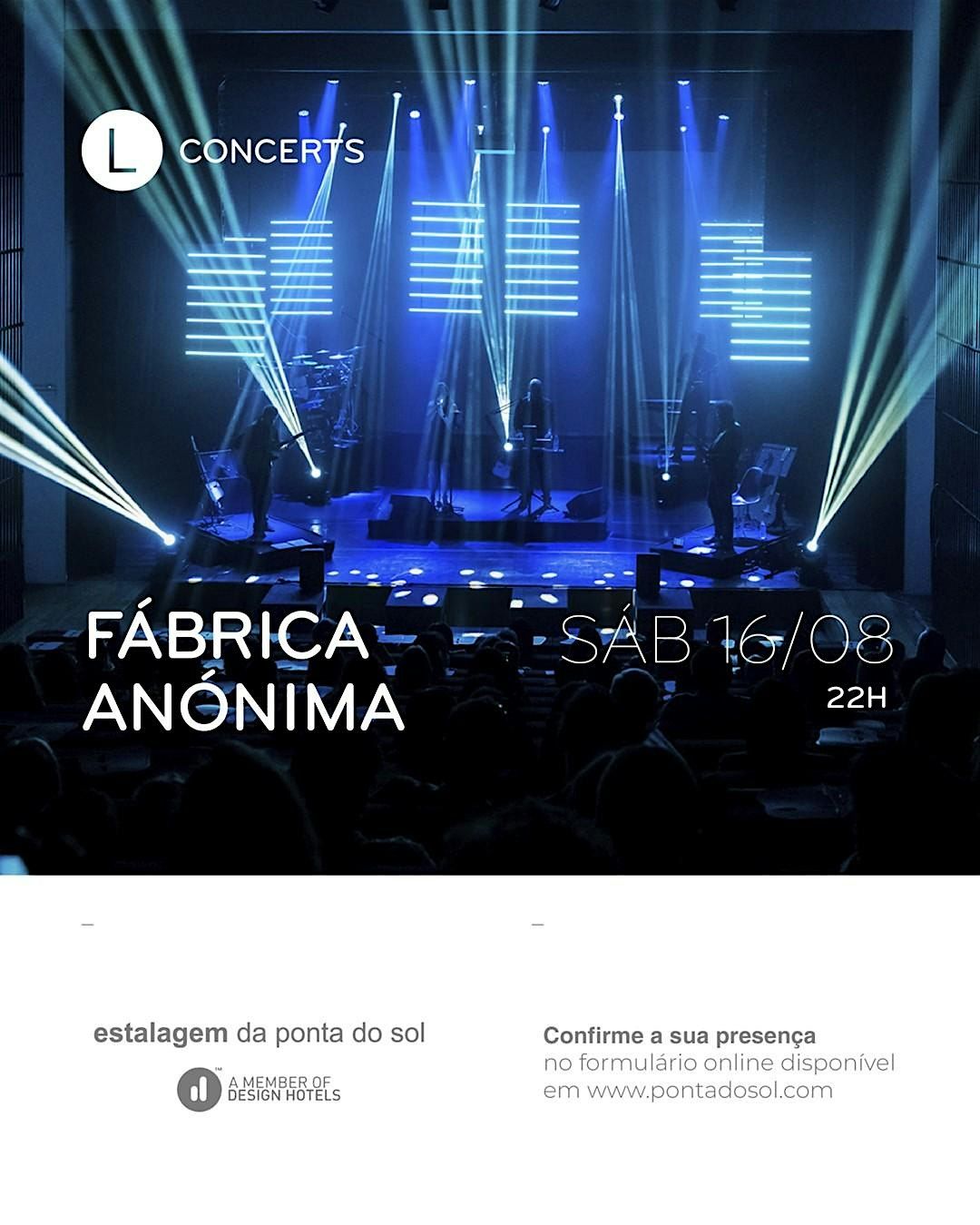Concertos L - Fábrica Anónima | Event in Ponta do Sol | AllEvents