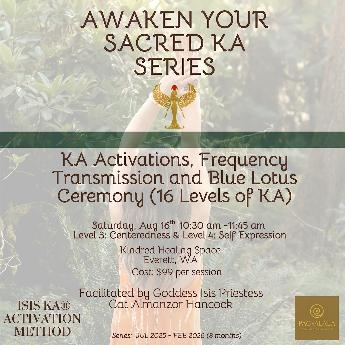 Awaken Your Sacred Ka Series: Centeredness + Self Expression, 16 August | Event in Everett | AllEvents