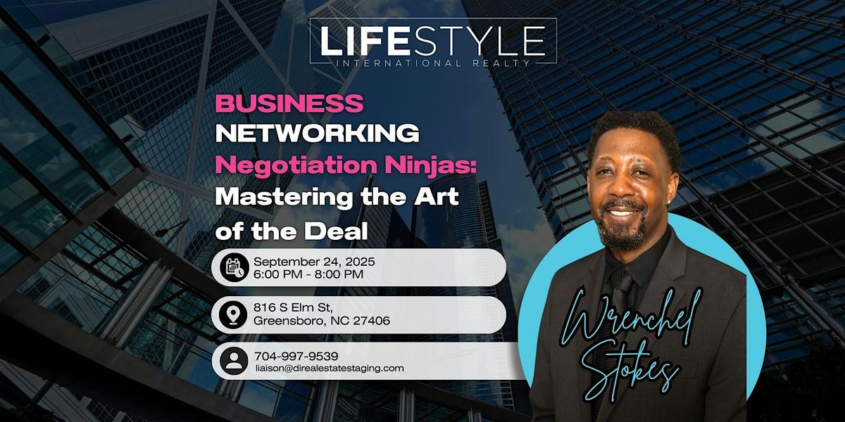 Negotiation Ninjas: Mastering the Art of the Deal, 24 September | Event in Greensboro | AllEvents