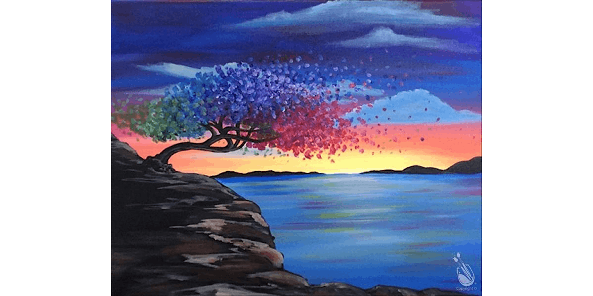 Colorful Wind and a Romantic Scenery - Paint and Sip in Austin | Classpop!™, 28 September | Event in Austin