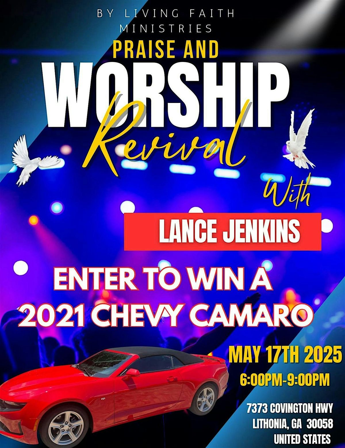 REVIVAL By Living Faith Ministries w/ a chance to win a Chevy Camaro | Event in Lithonia | AllEvents