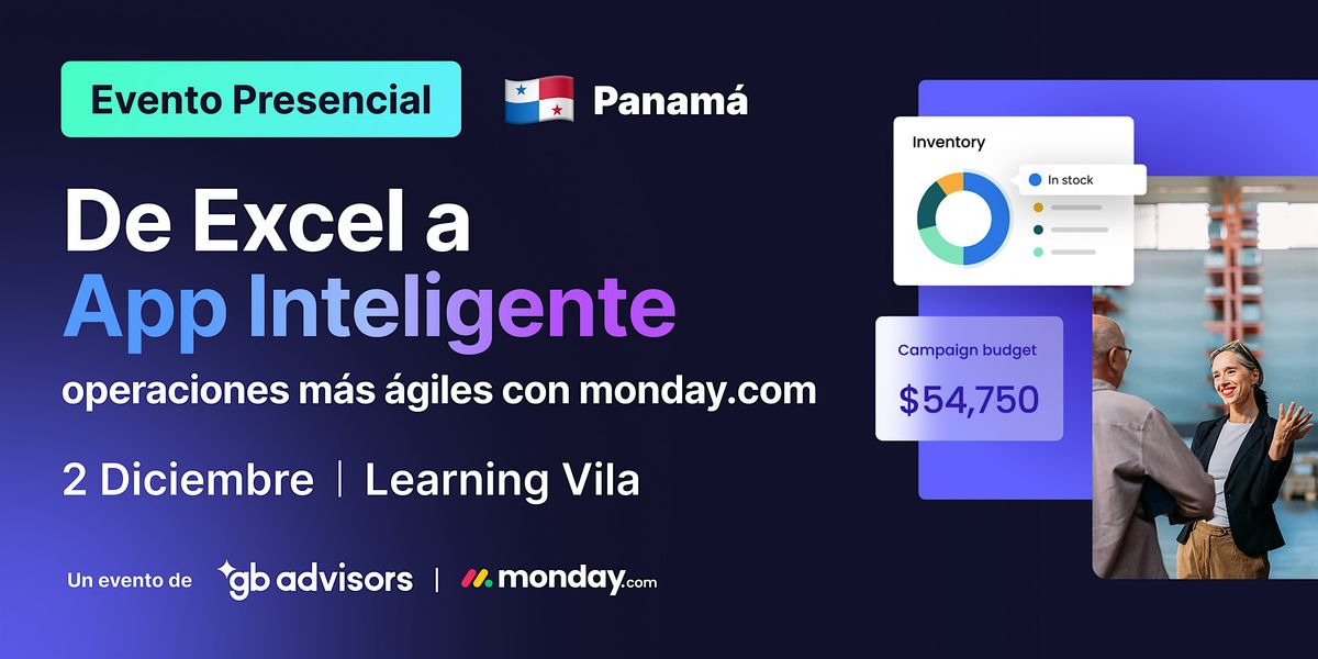 De Excel a App Inteligente: Operaciones más ágiles con monday.com, 2 December | Event in Panamá | AllEvents