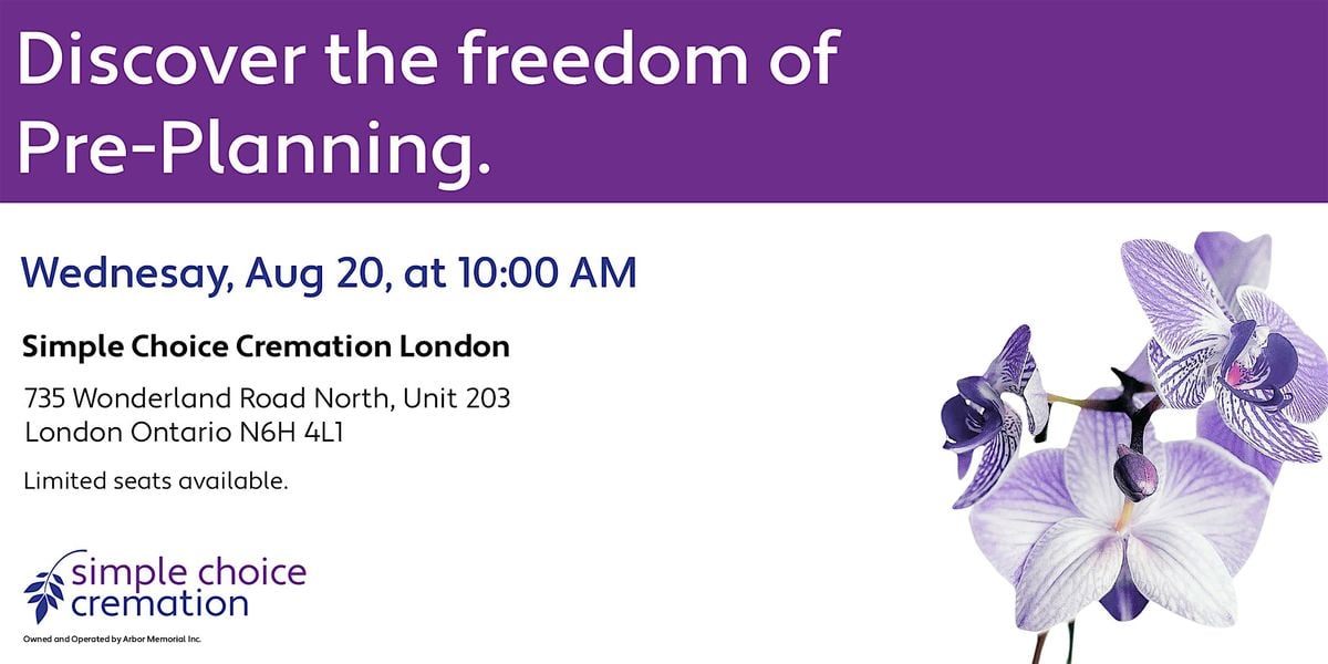 Discover the Freedom of Pre-Planning Seminar, 20 August | Event in London | AllEvents