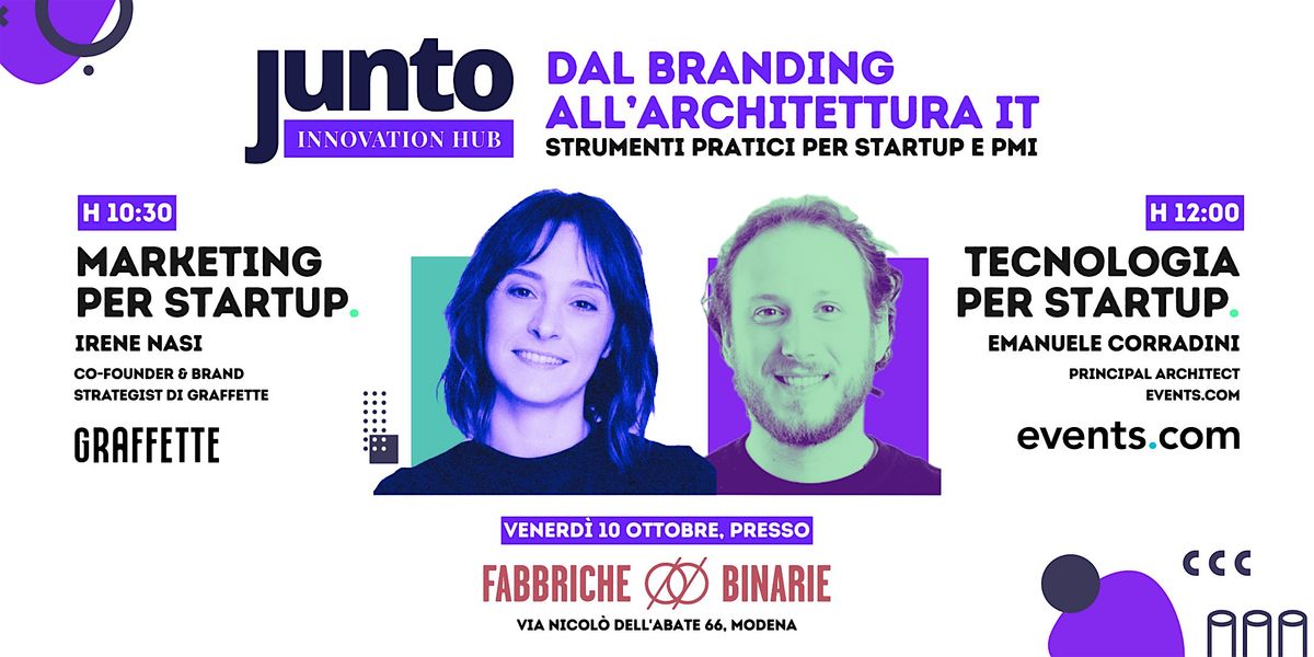 Dal Branding all’Architettura IT: strumenti pratici per startup e PMI, 10 October | Event in Modena | AllEvents