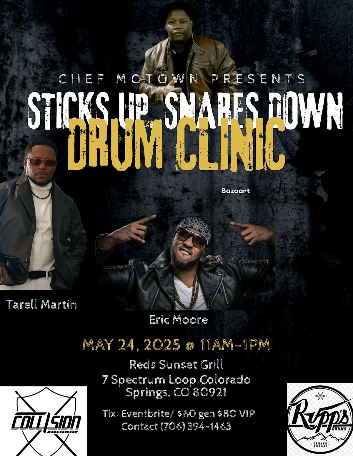 Drum Clinic Feat  Eric Moore ll , Chef Motown & Tarell Martin, 24 May | Event in Colorado Springs | AllEvents