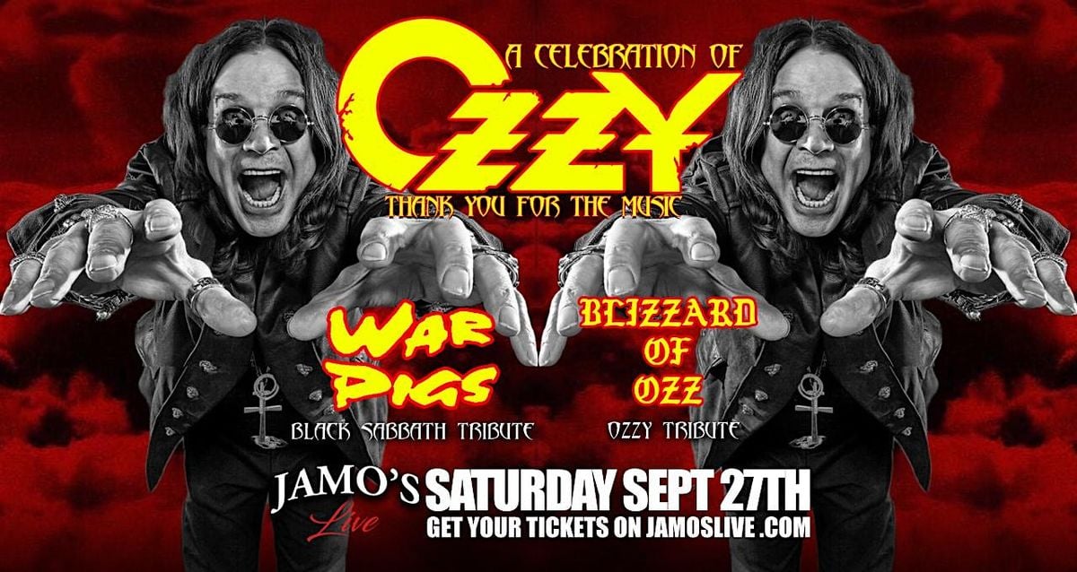 A Celebration of Ozzy w/ War Pigs & Blizzard of Ozz at Jamo's Live, 27 September | Event in Mokena | AllEvents