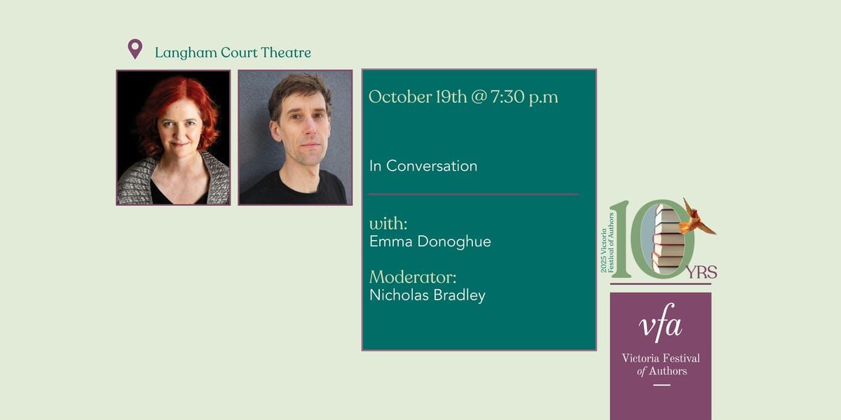 In Conversation with Emma Donoghue, 19 October | Event in Victoria | AllEvents