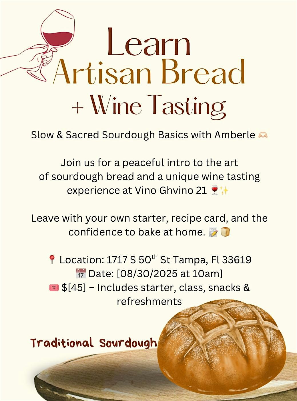 Sourdough Basics, 30 August | Event in Tampa | AllEvents